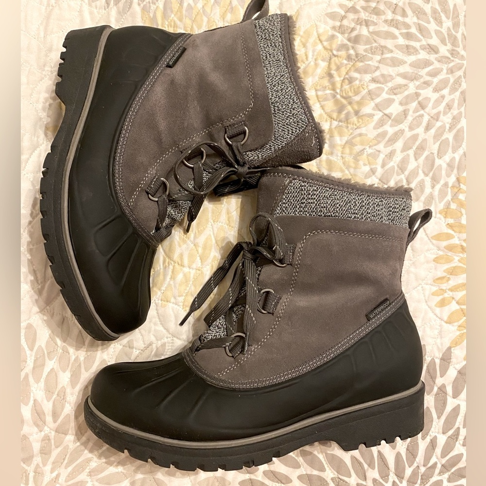 Baretraps Waterproof Winter Duck Boot Gunmetal Size 8